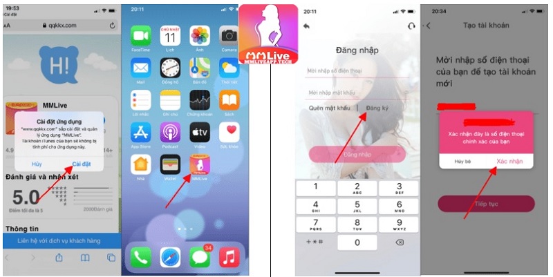 Trải nghiệm ứng dụng MMLive IOS trên iPhone